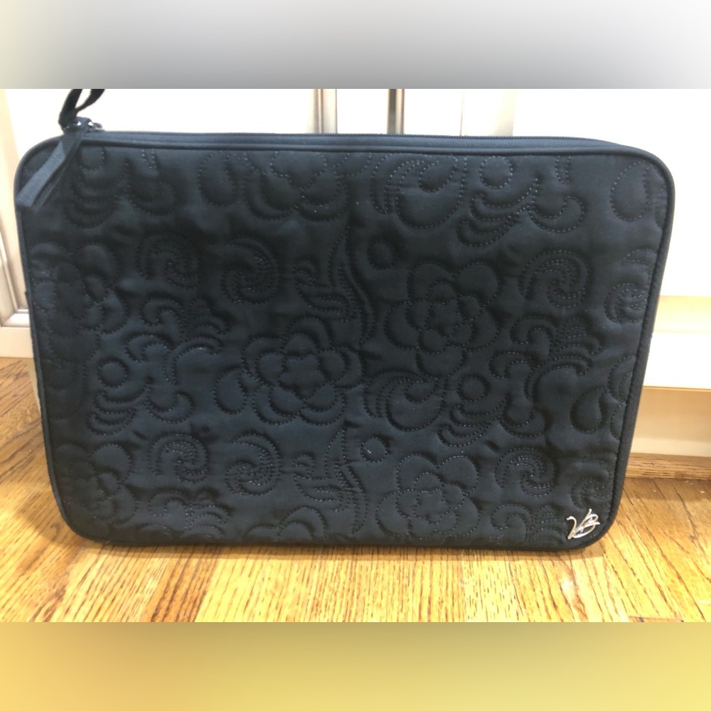 Vera Bradley Black Laptop Sleeve 17” X 12”